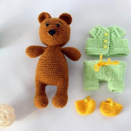 Amigurumi Bear Teddy Doll, Handmade Teddy Bear For..