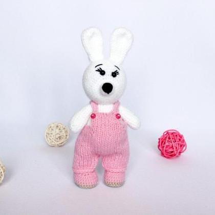 Crochet Toy Bunny In Pant, Knitted Toy Bunny,..