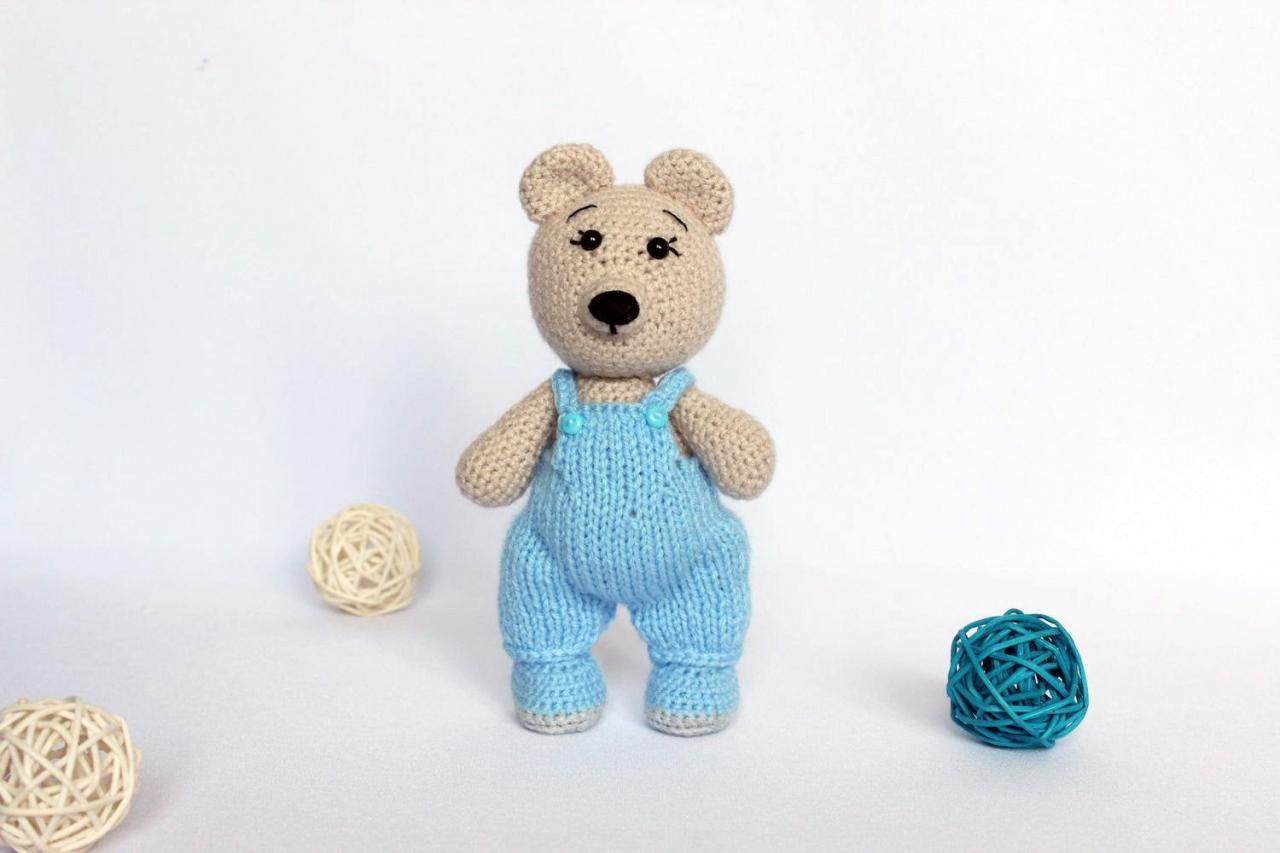 Teddy Bear Doll, Bear For Children, Handmade Teddy Bear Lover Gift, Soft Toy Crochet Bear