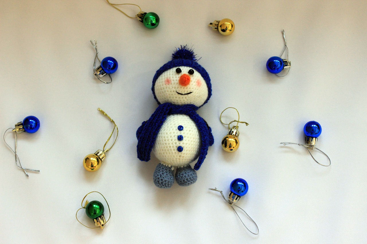 Amigurumi Snowmen Crochet Toy, Winter Snowman, Christmas Soft Toy