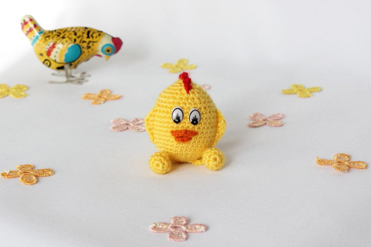 Easter Basket Filler Chick Toy, Easter Toy For Kids, Amigurumi Easter, Easter Decoration, Easter Home Decor