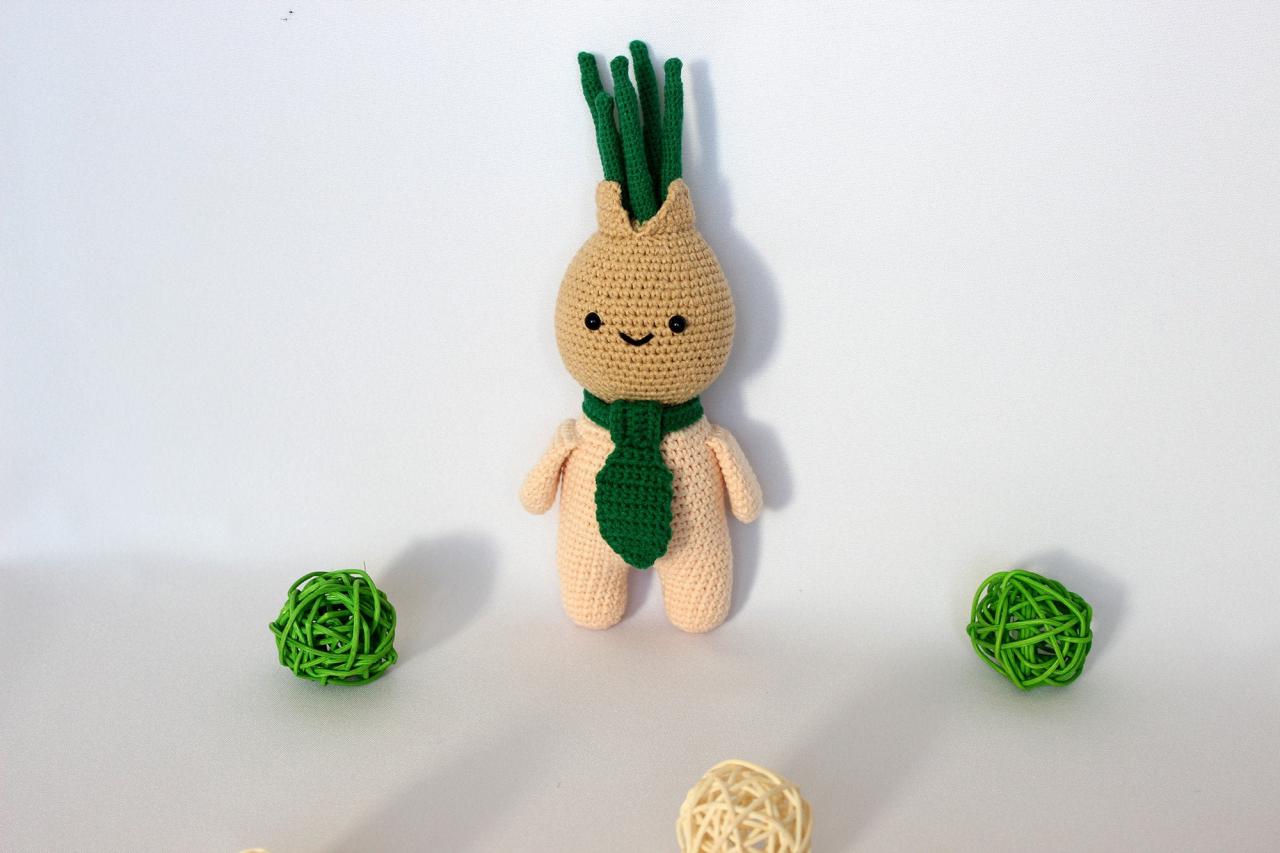 Unusual Toy Onion Crocheted Amigurumi, Toy For Kitchen Decor, Original Birthday Present, What To Give A Child