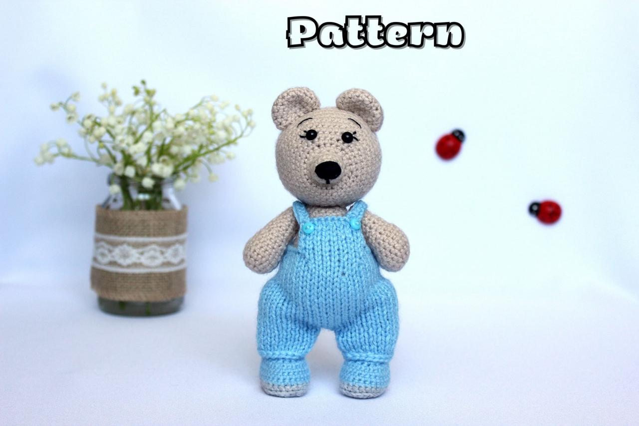 Сrochet Bear Pattern, Amigurumi Teddy Bear Download