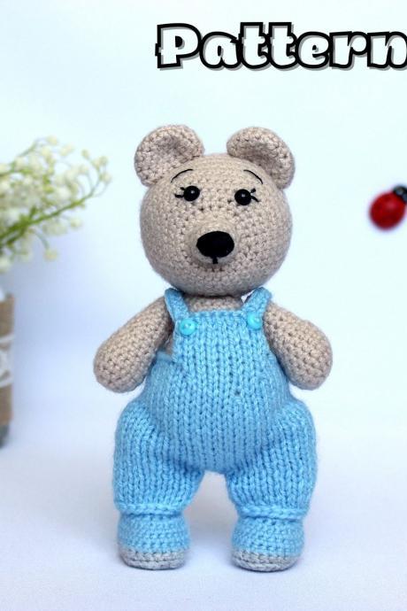 Сrochet bear pattern, amigurumi teddy bear download